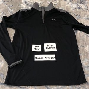 Like new!  Black Under Armour 1/4 zip. YXL
